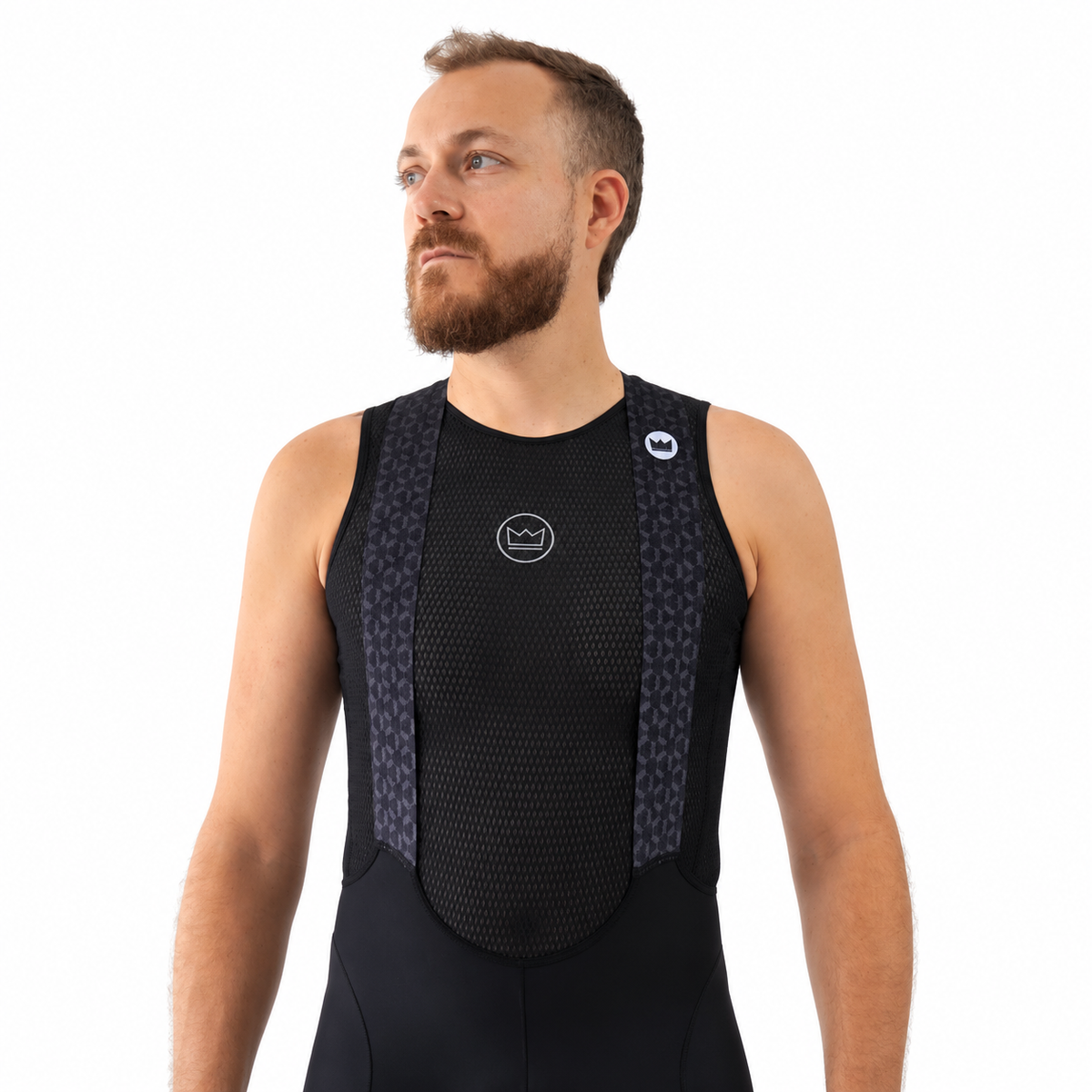 Camiseta Interna de Ciclismo Sin Mangas Negra